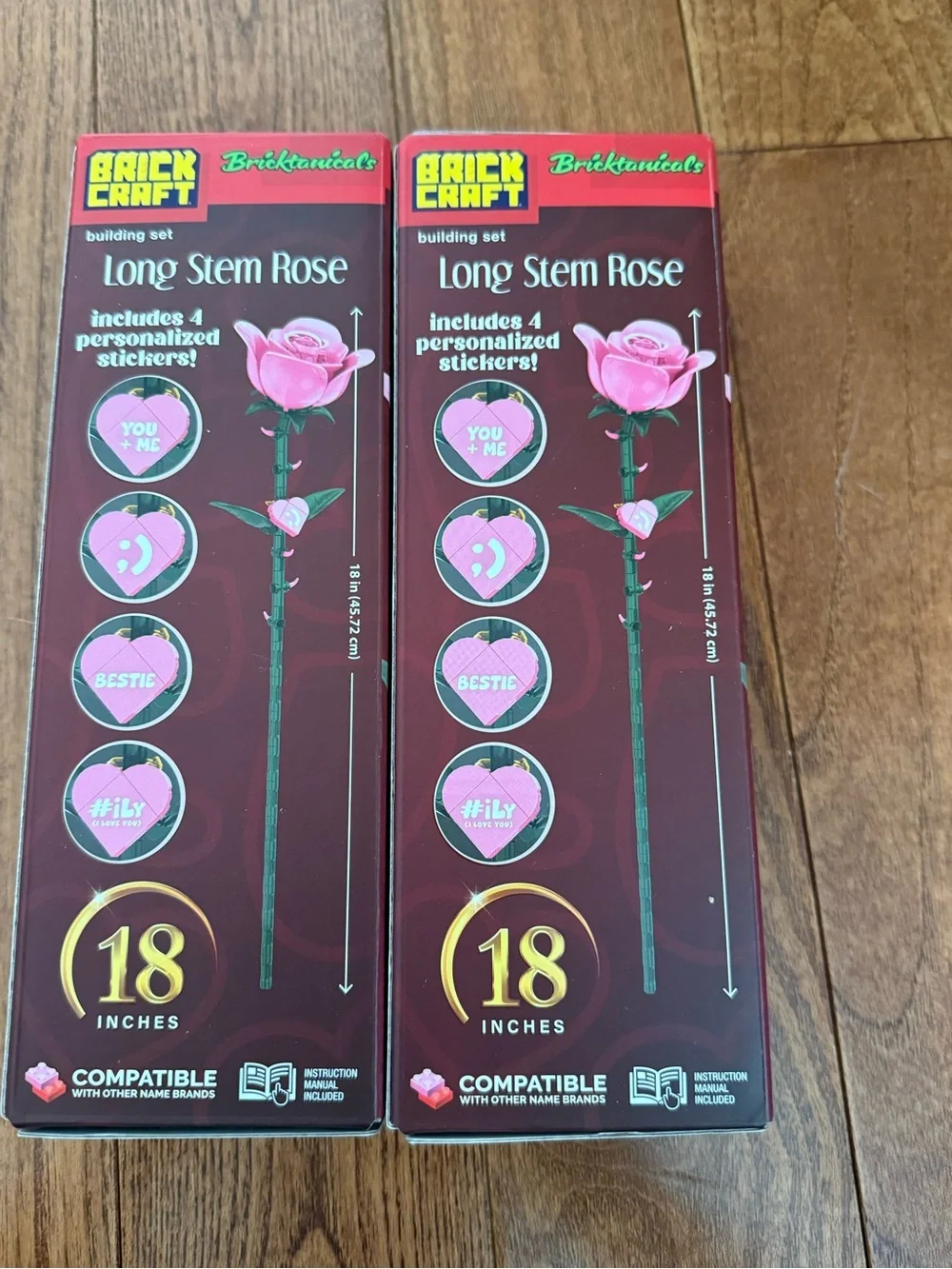 Brick Craft Long Stem Rose Building Set - Pink Rose